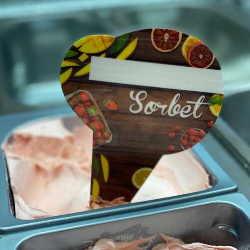 sorbet flavor tag marker label